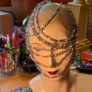 Crystal and pearl necklace